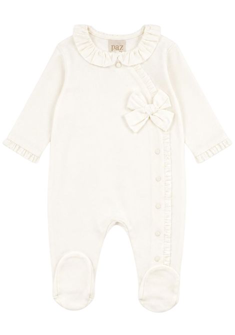 Tutina neonata bianca in cotone PAZ RODRIGUEZ | 39327/ANBIANCO